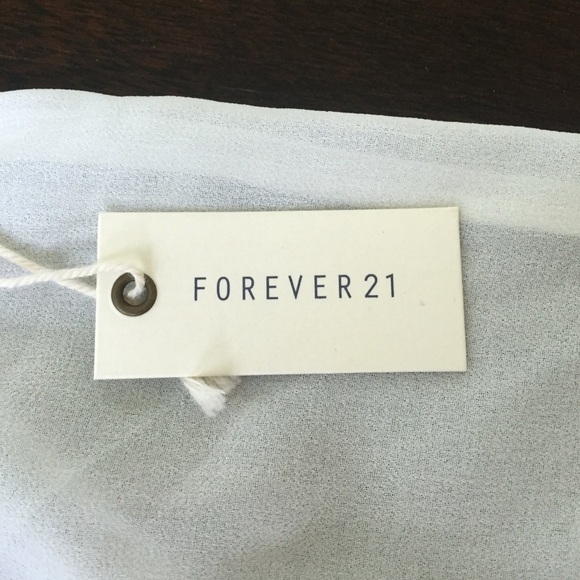 FOREVER 21 CREAM TANK SHEER - Picture 3 of 3
